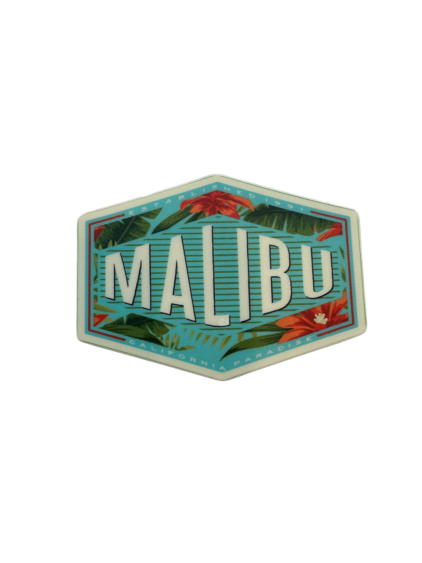 Floral Malibu Sticker - Large