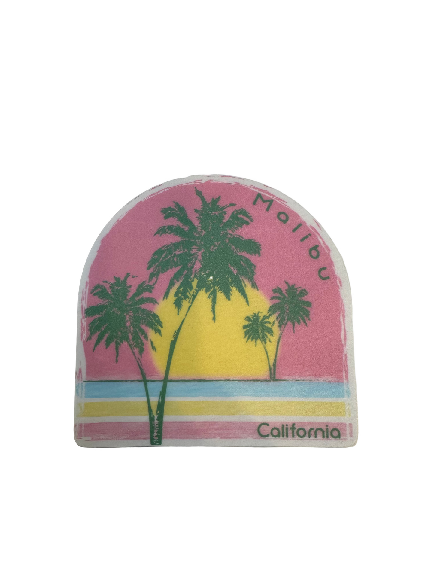 Pink Palm Tree Sunset Sticker