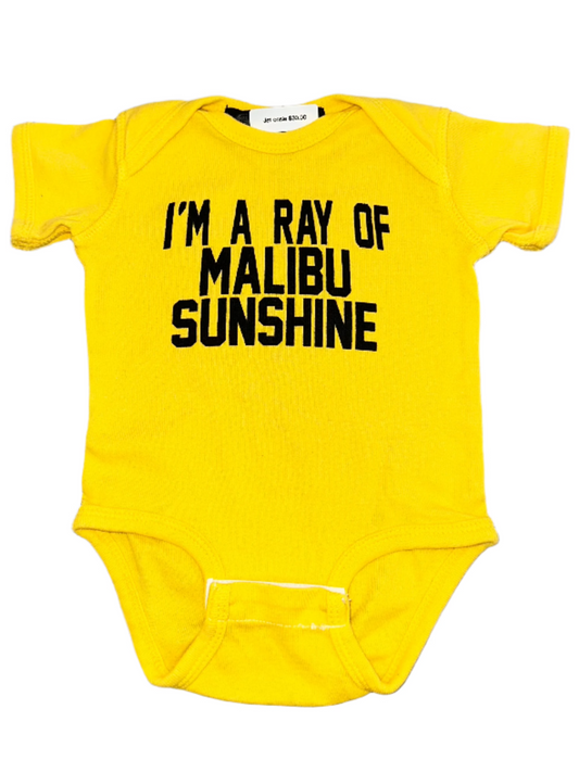 Baby "I'm a Ray of Malibu Sunshine" Onesie