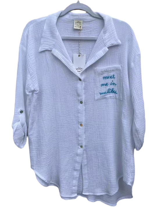 "Meet Me In Malibu" Button Down