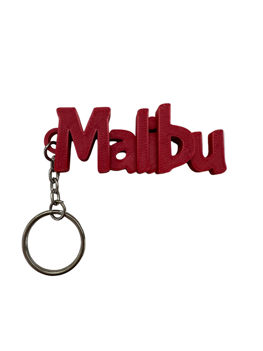 3D Printed Malibu Keychain - Red