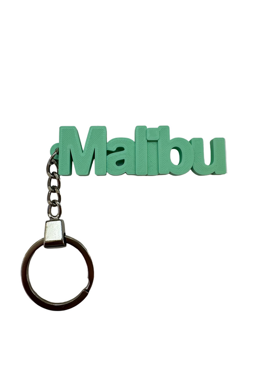 3D Printed Malibu Keychain - Light Green