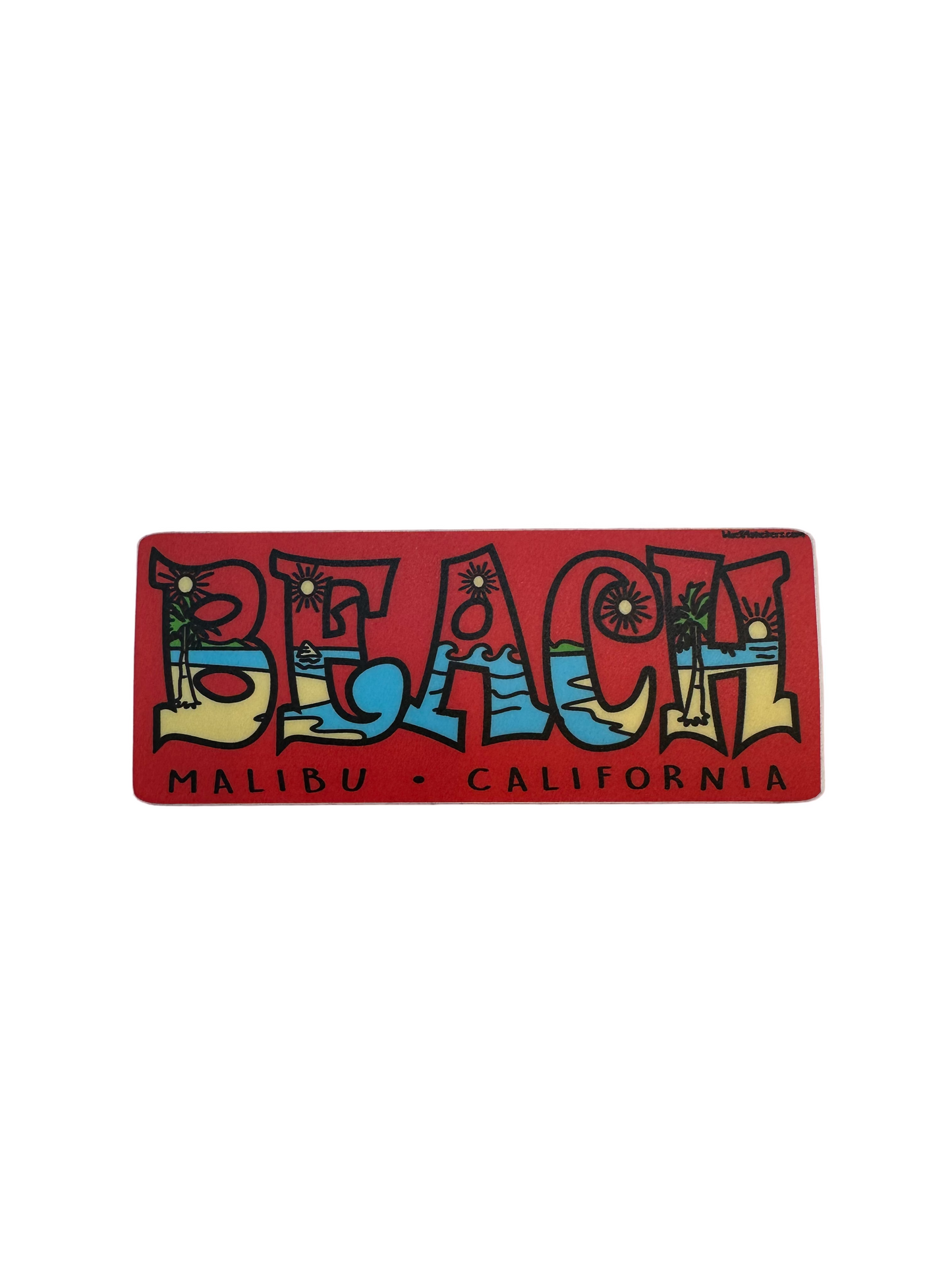 Red Beach Sticker -Large