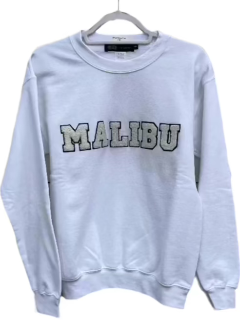 White malibu sweatshirt sale